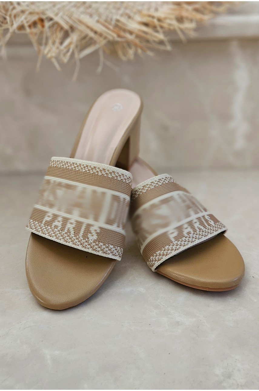 Шлепки женские бежевого цвета X-36-5 204337 Шлепки женские бежевого цвета X-36-5 204337