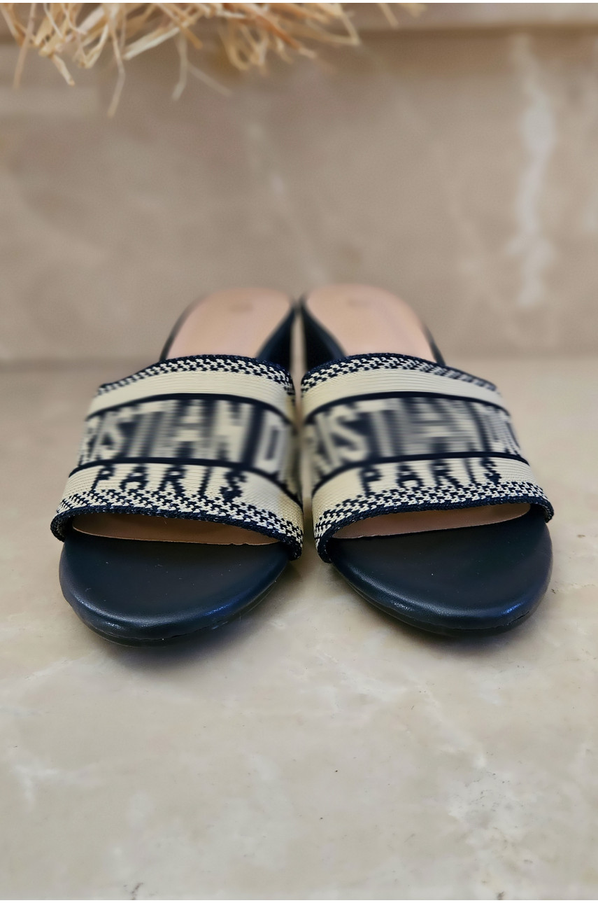 Шлепки женские темно-синего цвета X-36-5 204338 Шлепки женские темно-синего цвета X-36-5 204338