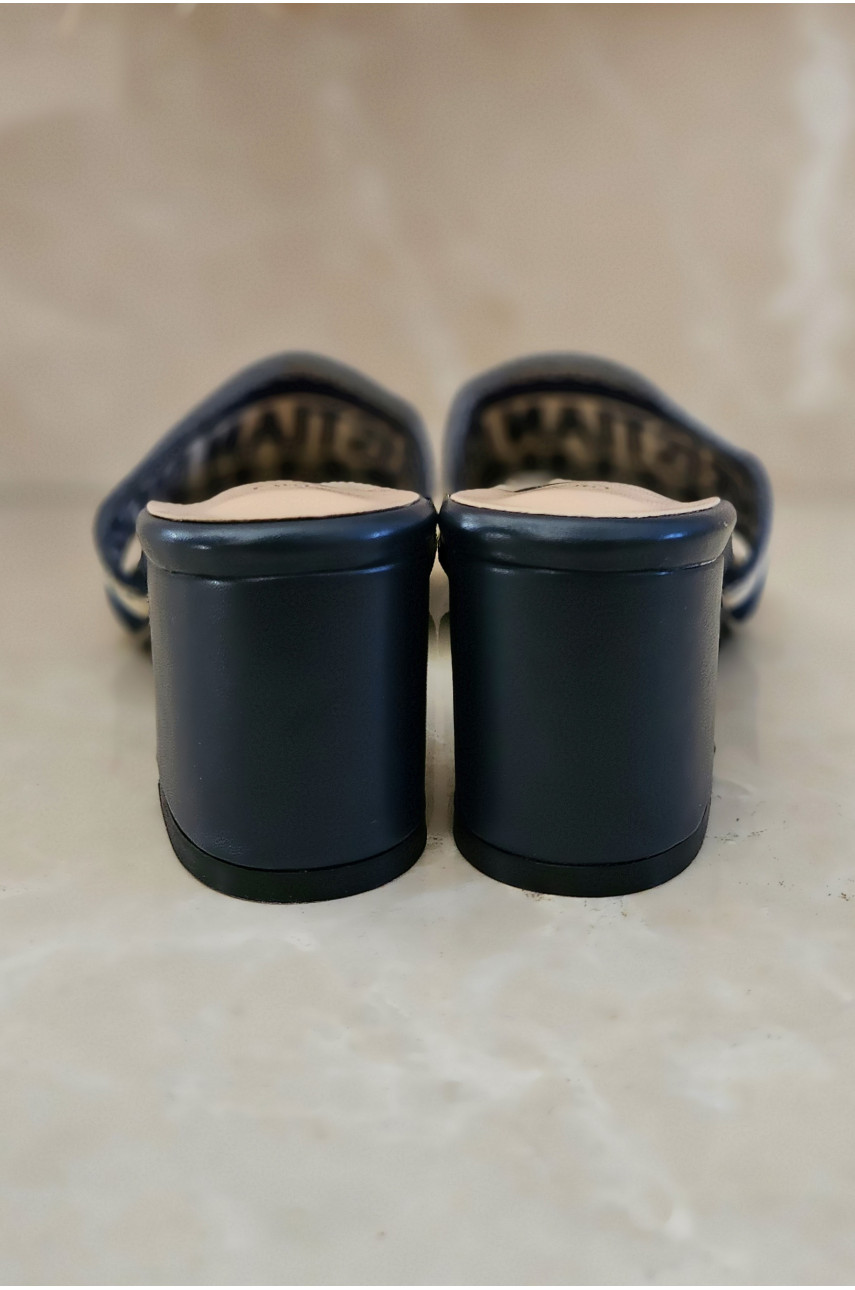 Шлепки женские темно-синего цвета X-36-5 204338 Шлепки женские темно-синего цвета X-36-5 204338