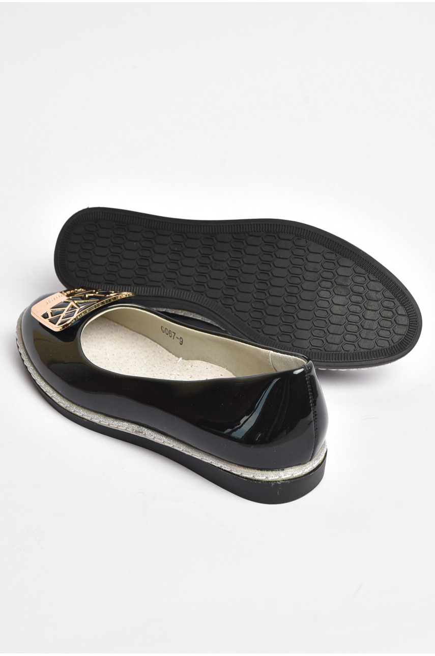 Балетки детские девочка однотонные черного цвета 067-9 204355 Балетки детские девочка однотонные черного цвета 067-9 204355