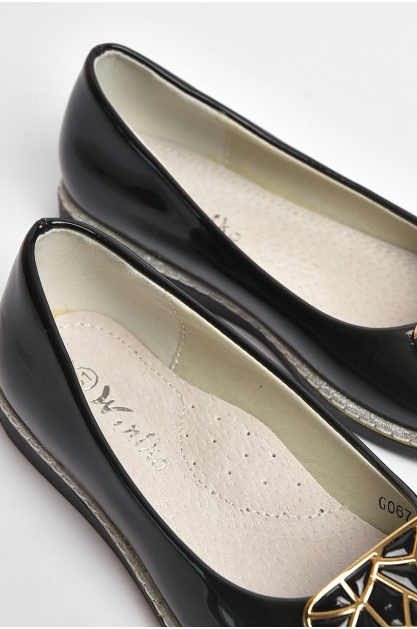 Балетки детские девочка однотонные черного цвета 067-9 204355 Балетки детские девочка однотонные черного цвета 067-9 204355