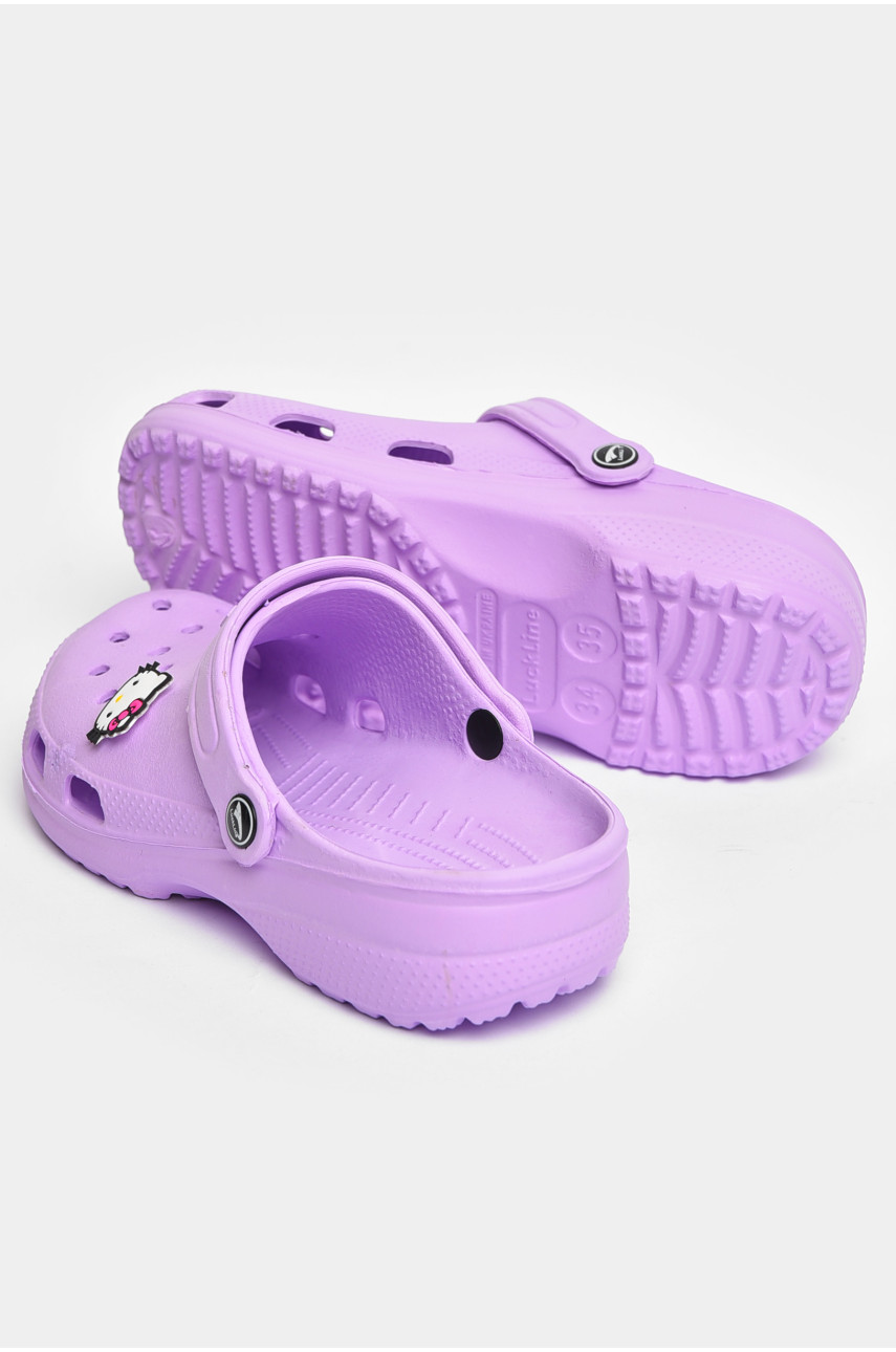 Кроксы детские сиреневого цвета 3001 204356