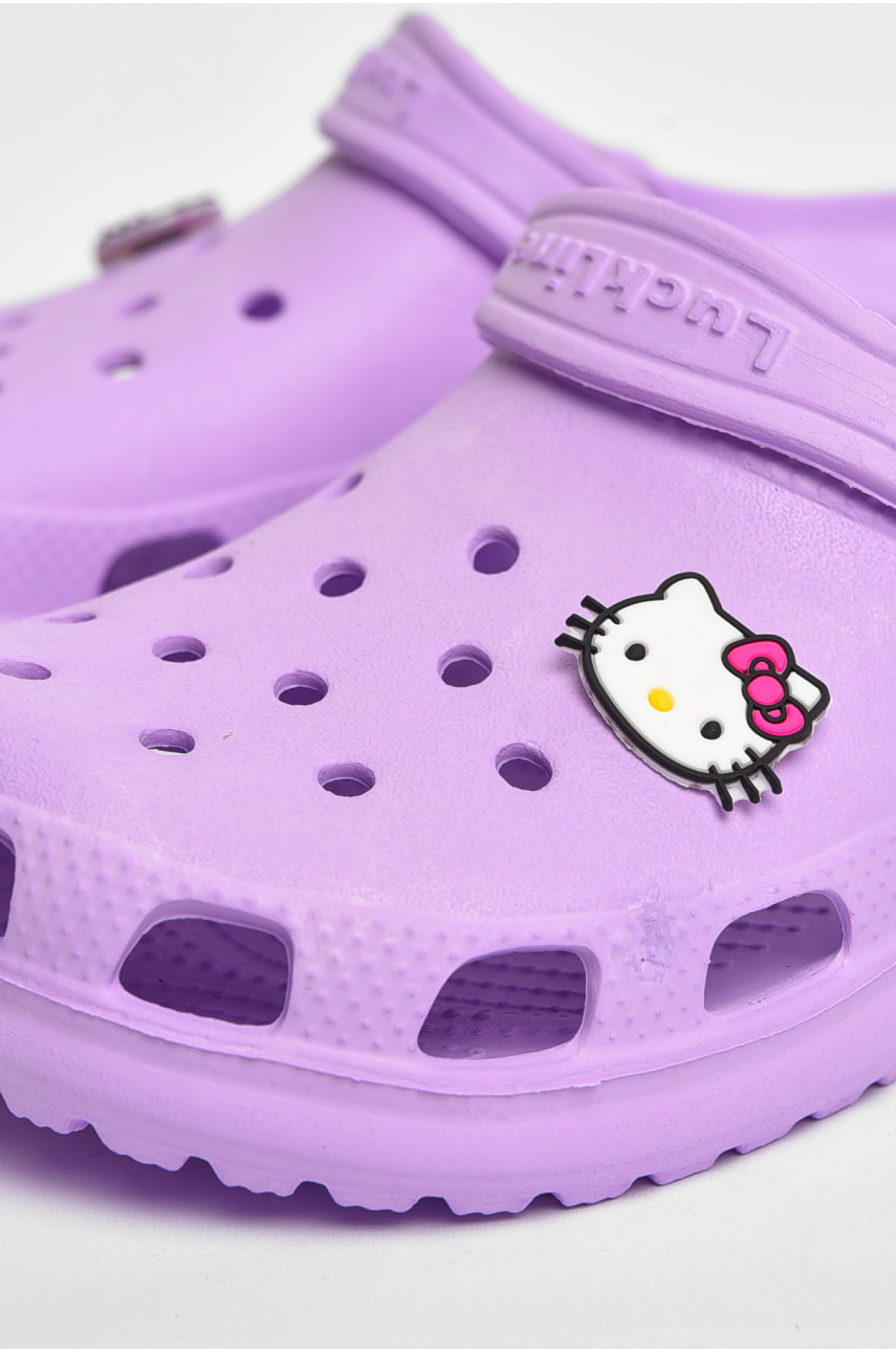 Кроксы детские сиреневого цвета 3001 204356