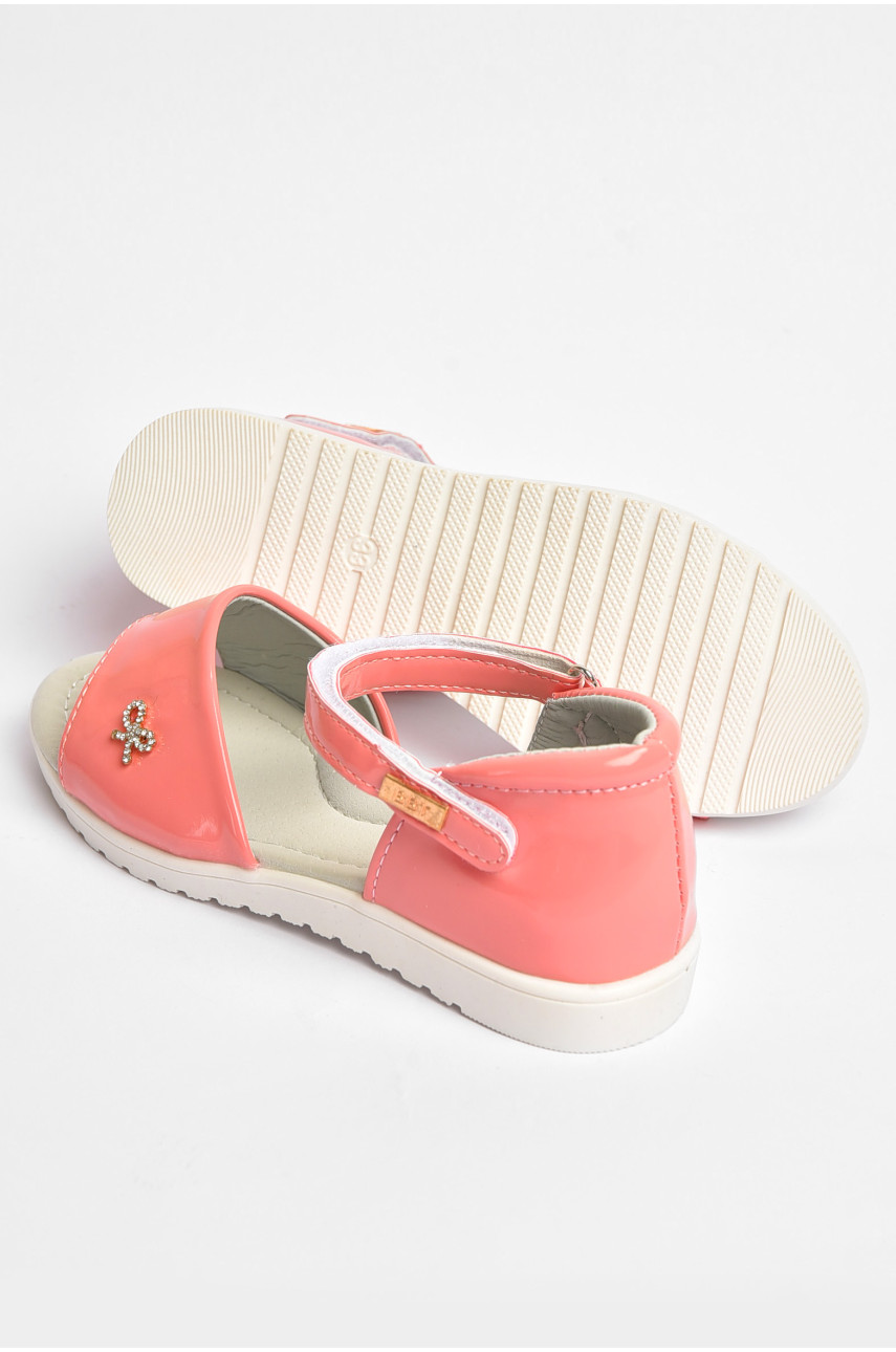 Босоножки детские темно-розового цвета на липучке 1171-2 204363