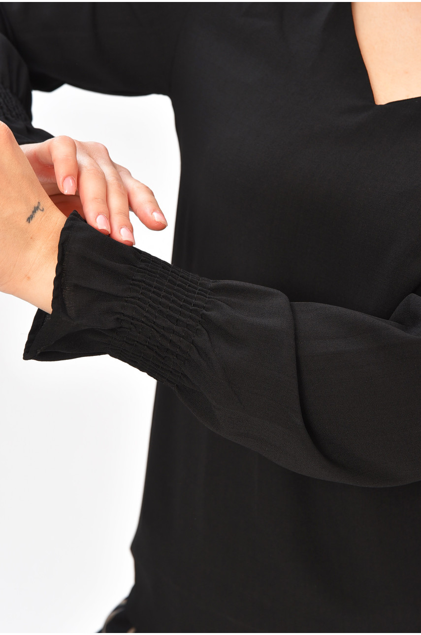 Блузка женская однотонная черного цвета 503 204400