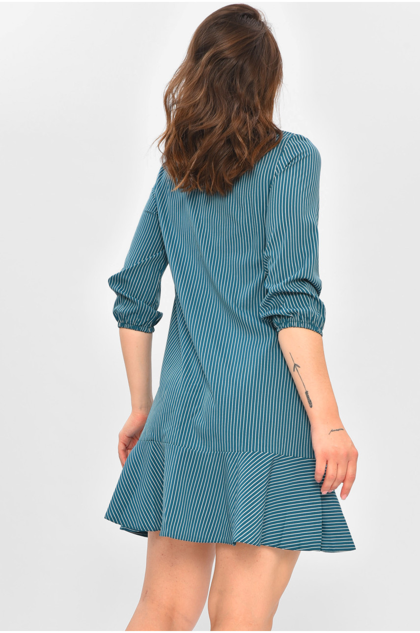 Платье женское полосатое зеленого цвета 520 204423