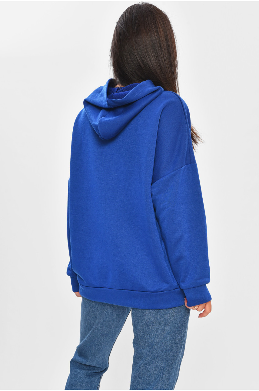 Худі жіноче однотонне синього кольору 1634 204433