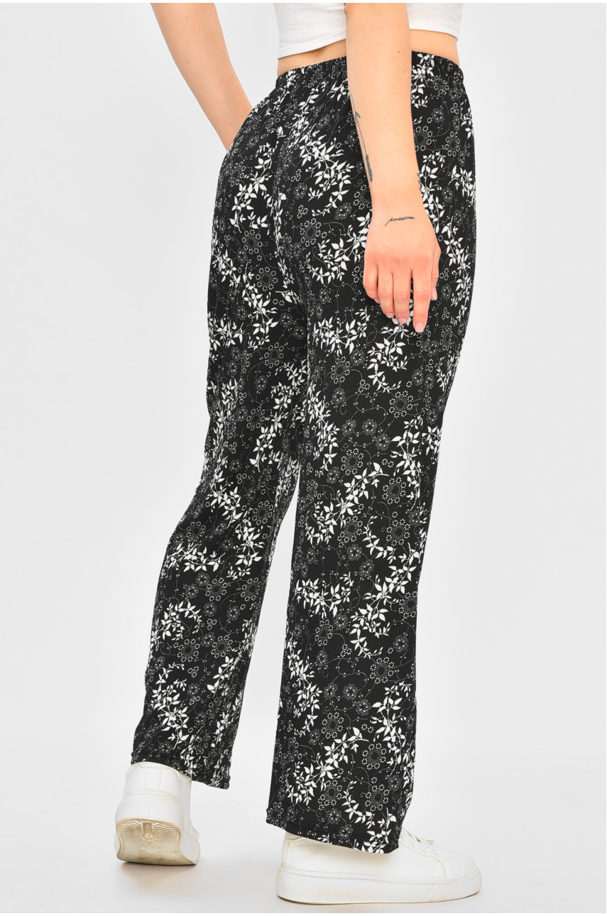 Штаны женские черного цвета с принтом 01 204442 Штаны женские черного цвета с принтом 01 204442