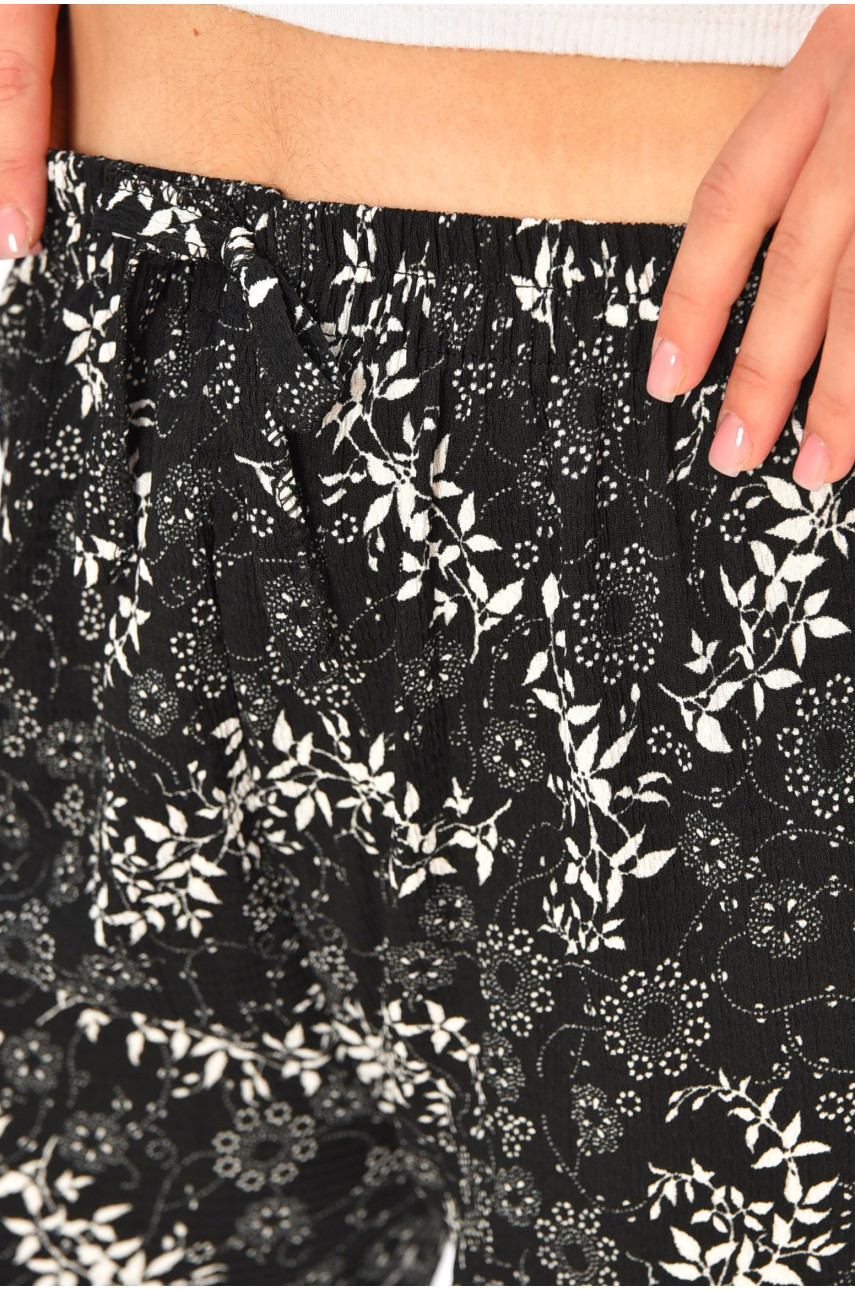 Штаны женские черного цвета с принтом 01 204442 Штаны женские черного цвета с принтом 01 204442