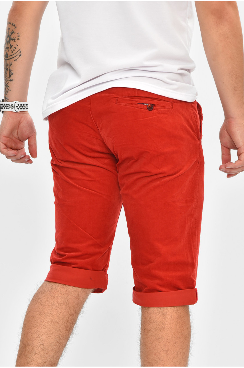 Бриджи мужские микровельветовые красного цвета LS14-0018 204446 Бриджи мужские микровельветовые красного цвета LS14-0018 204446