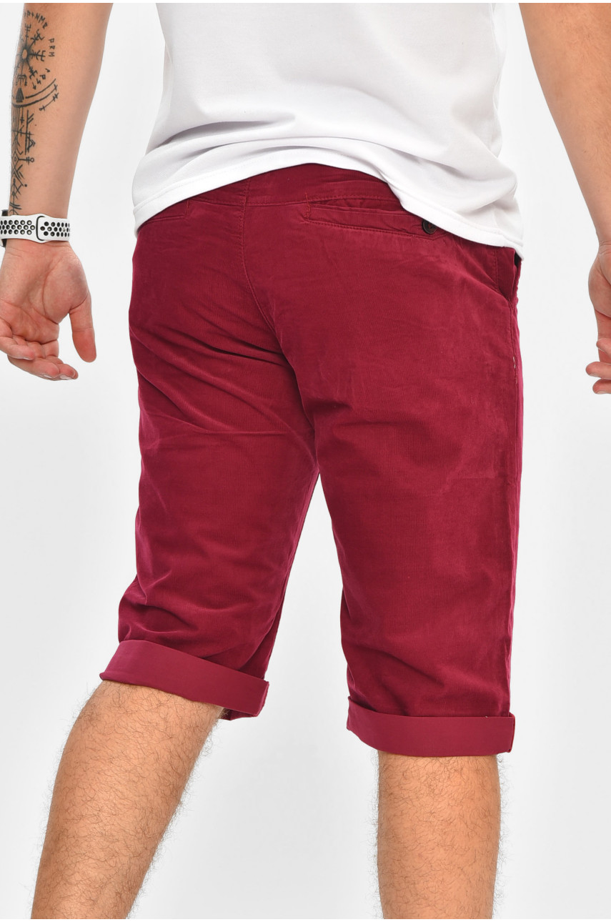 Бриджи мужские микровельветовые бордового цвета LS14-0017 204447 Бриджи мужские микровельветовые бордового цвета LS14-0017 204447