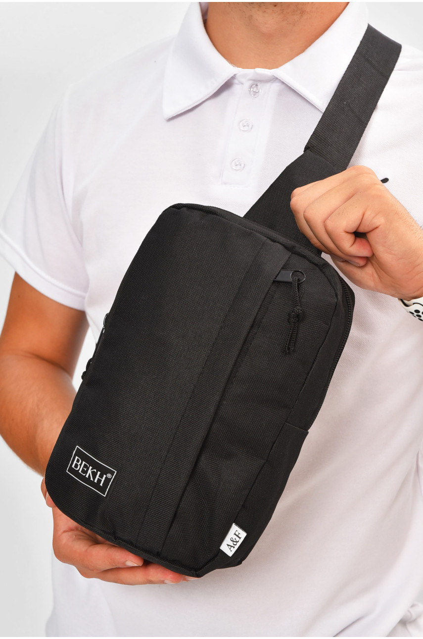 Сумка чоловіча через плече чорного кольору 18 204455