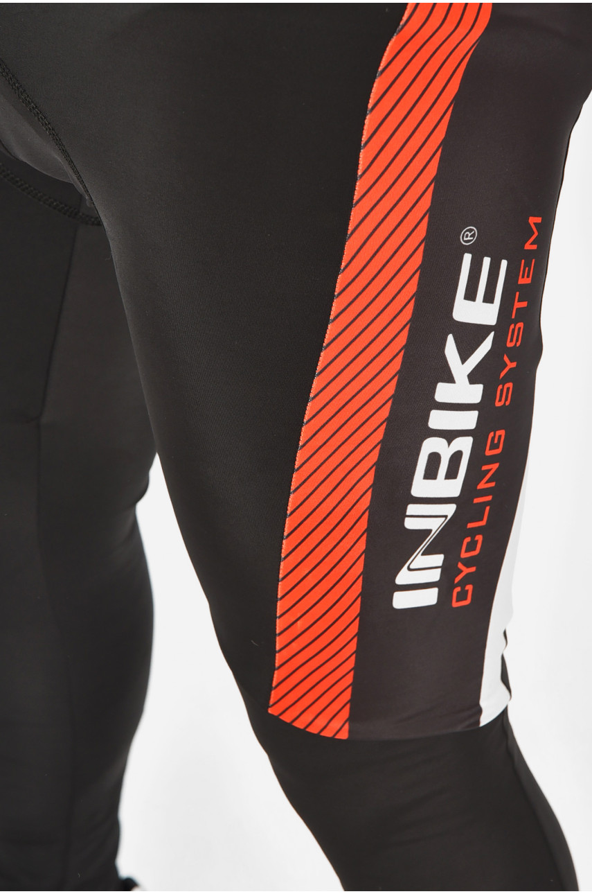 Велоштаны мужские черного цвета с принтом А387 204489 Велоштаны мужские черного цвета с принтом А387 204489