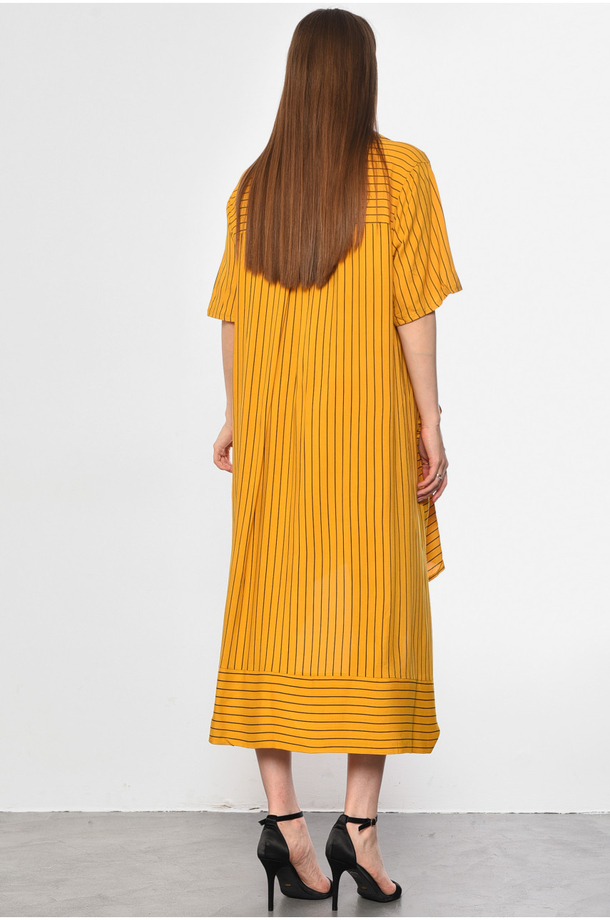 Сукня жіноча напівбатальна гірчичного кольору Уцінка 115 204493