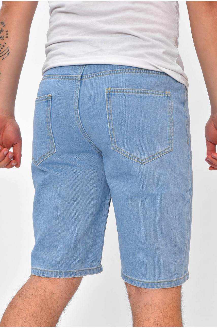 Шорты мужские голубого цвета Уценка 204494