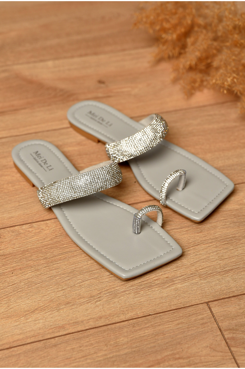 Шлепанцы женские серого цвета 780-8 204506