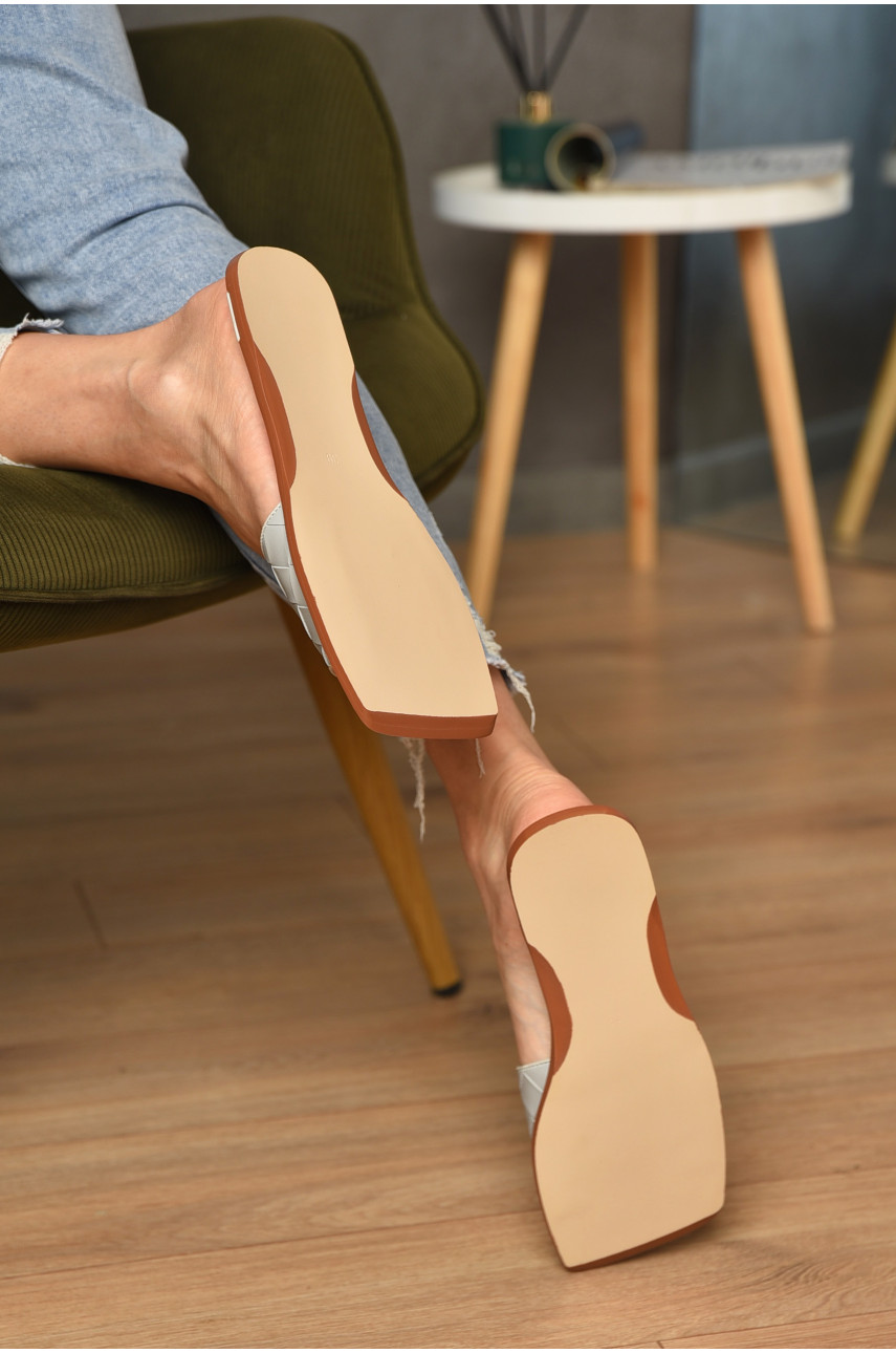 Шлепанцы женские серого цвета 305-9 204526