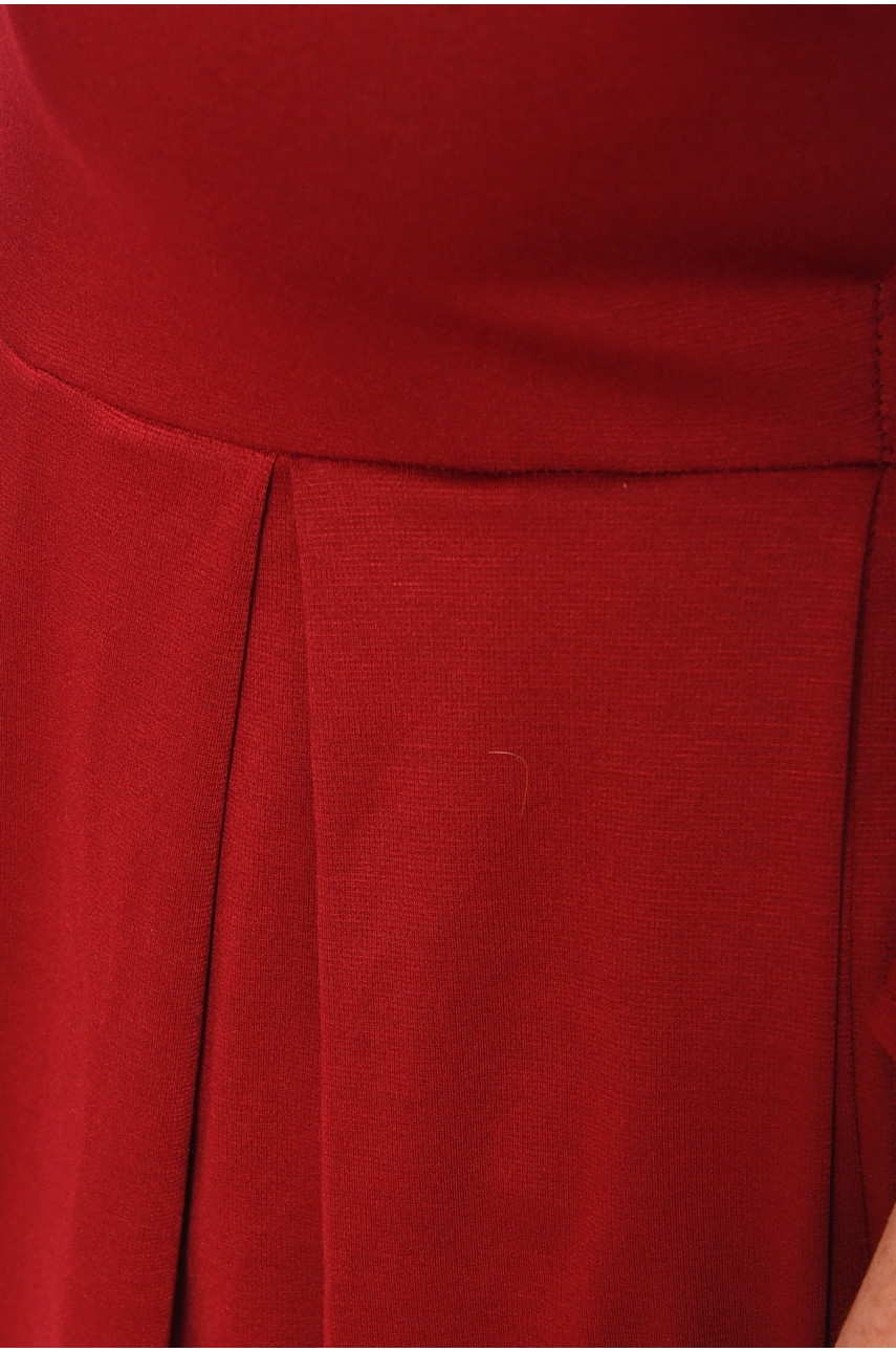 Платье женское батальное бордового цвета 204535