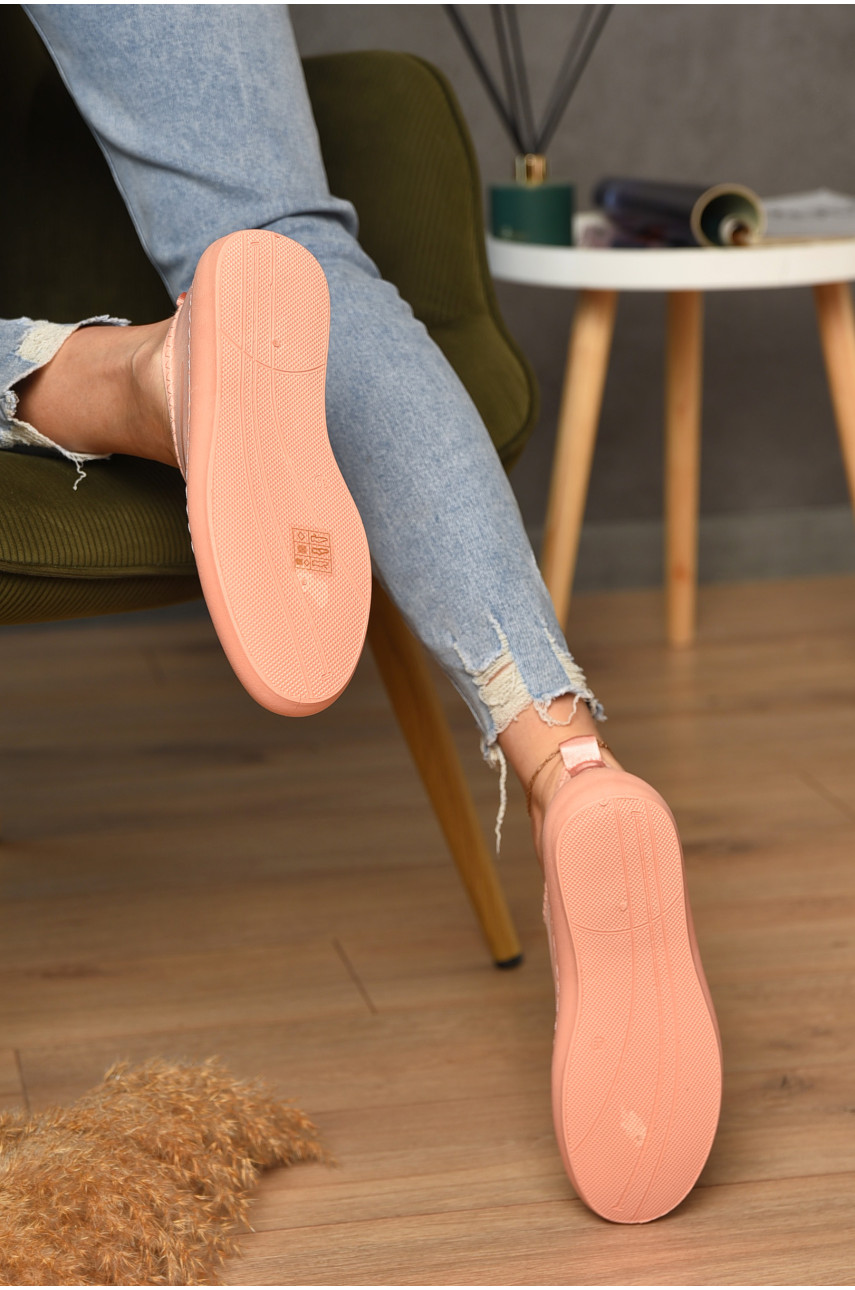 Мокасины женские персикового цвета а70-5 204540
