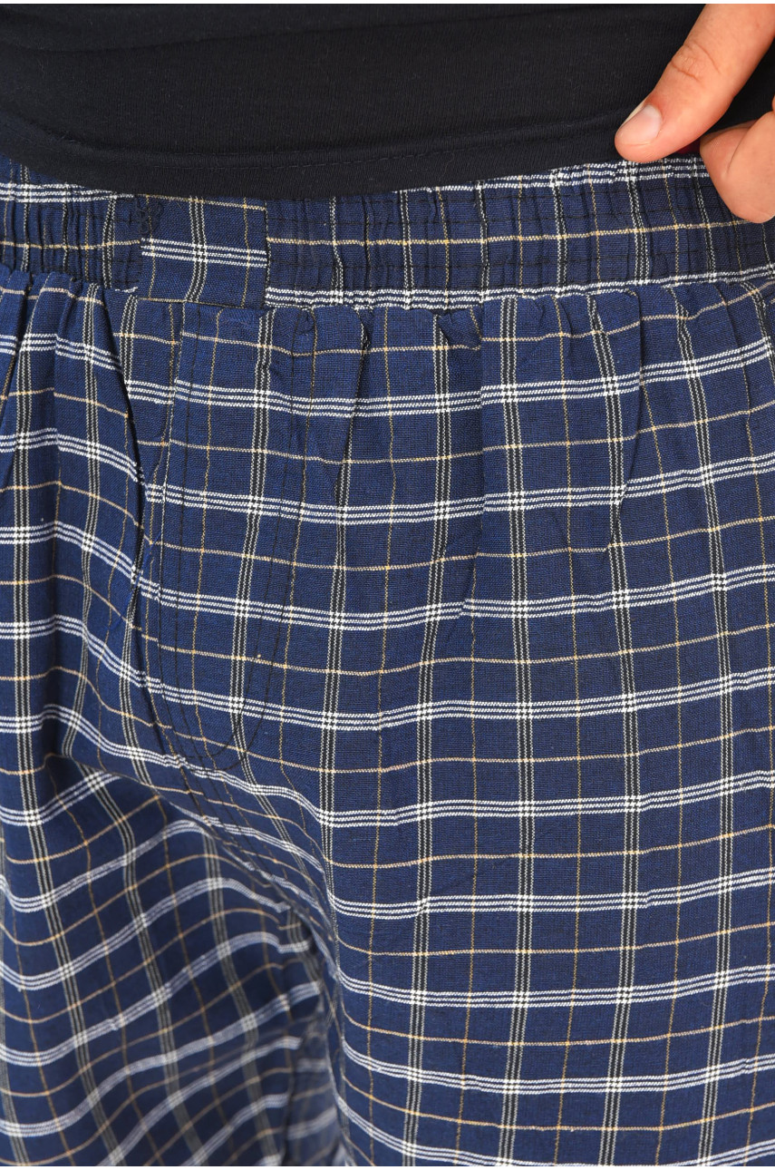 Шорты мужские батальные тёмно-синего с принтом 2113 204557