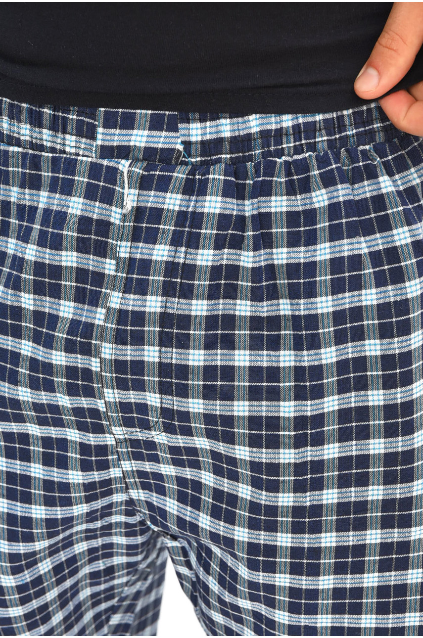 Шорты мужские батальные тёмно-синего с принтом 2113 204558