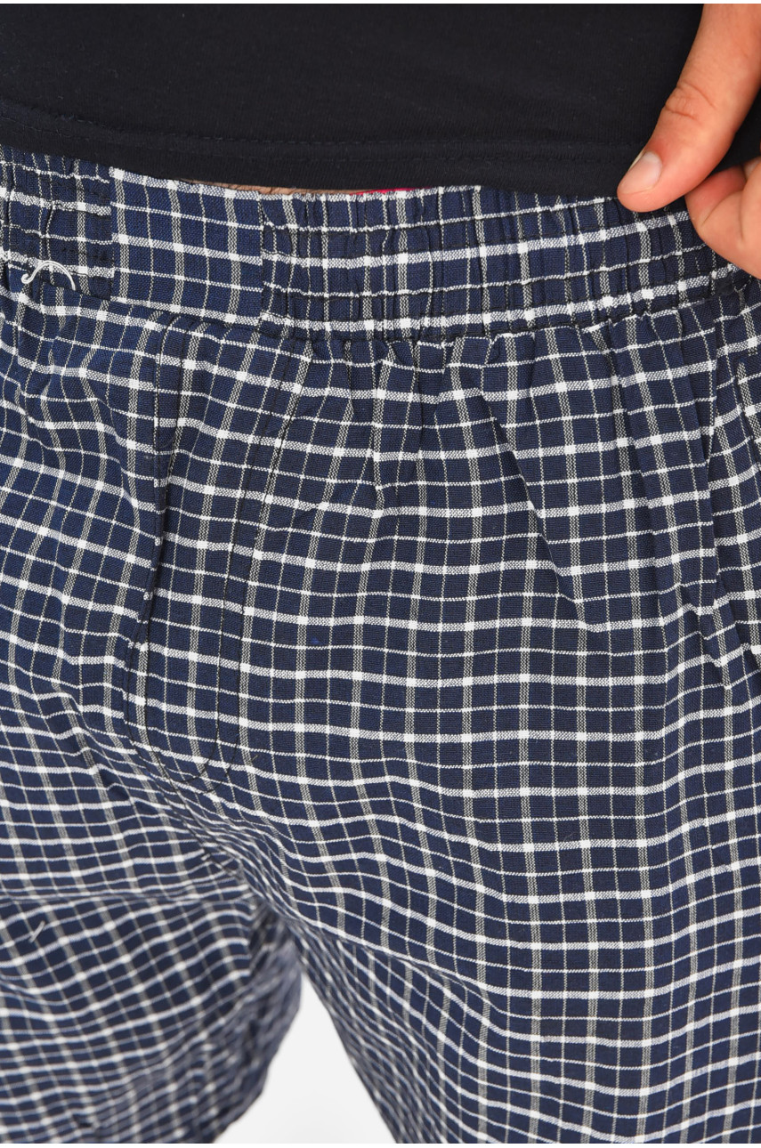 Шорты мужские батальные синего цвета с принтом 2113 204560