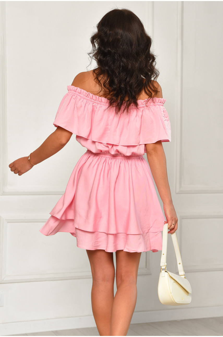 Платье женское однотонное розового цвета 3834 204562