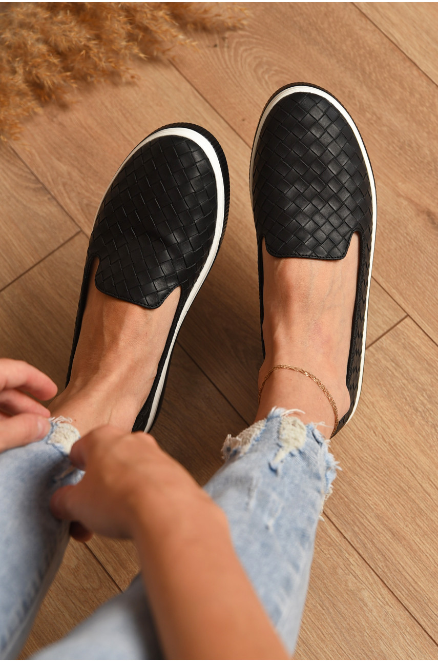 Туфлі-лофери жіночі чорного кольору Х343-1 204573