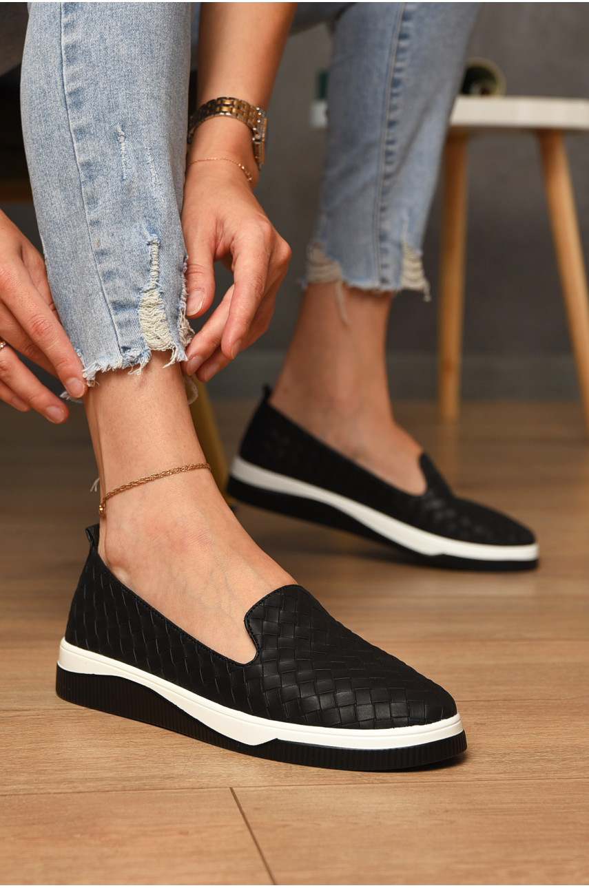 Туфлі-лофери жіночі чорного кольору Х343-1 204573