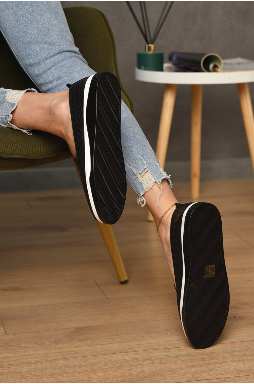 Туфлі-лофери жіночі чорного кольору Х343-1 204573