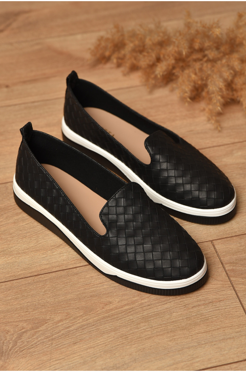 Туфлі-лофери жіночі чорного кольору Х343-1 204573