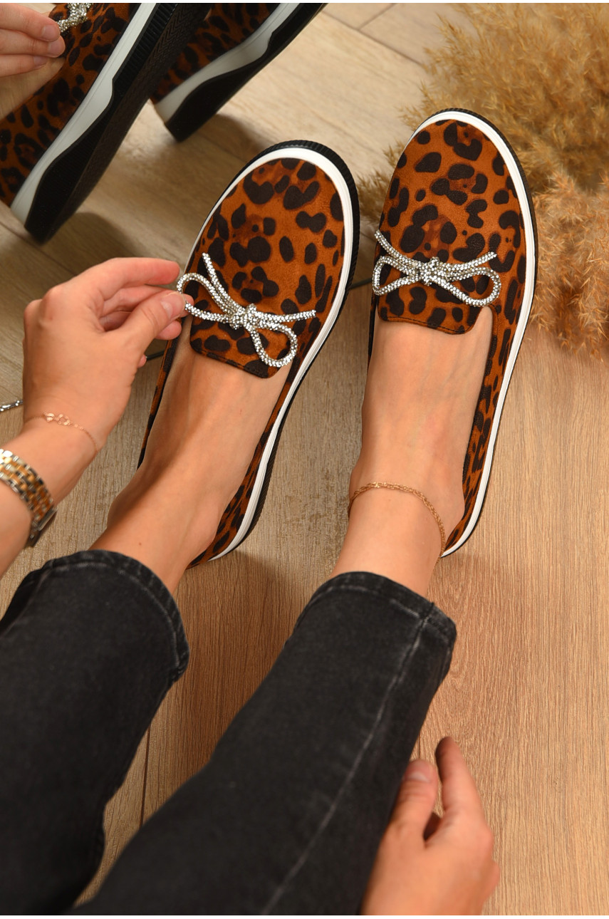 Туфлі-лофери жіночі коричневого кольору Х327-8 204574