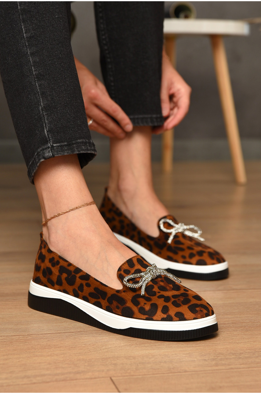 Туфлі-лофери жіночі коричневого кольору Х327-8 204574