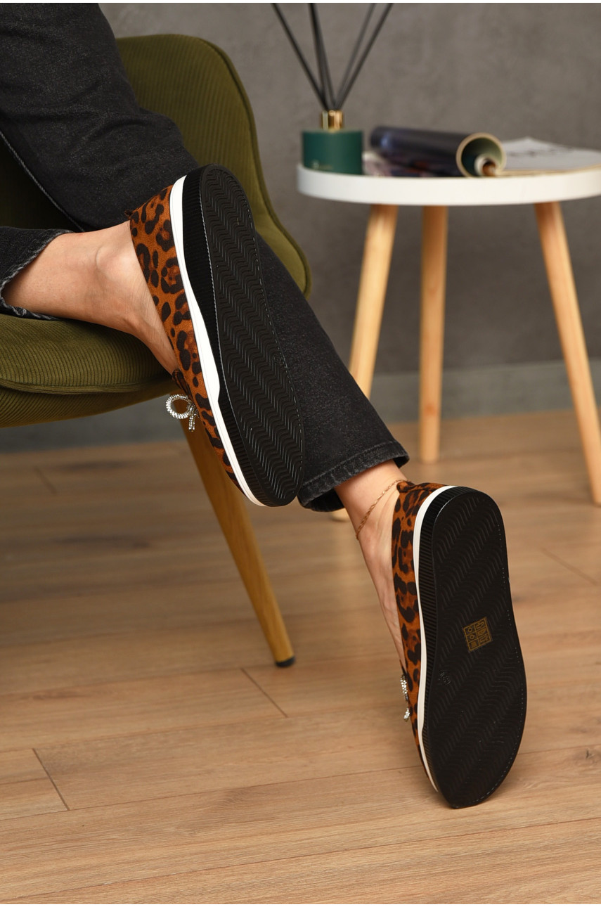 Туфлі-лофери жіночі коричневого кольору Х327-8 204574