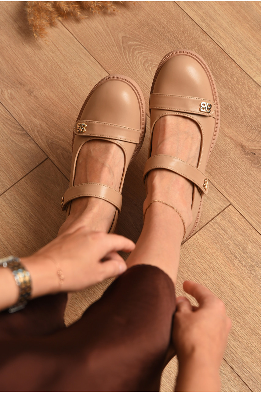 Туфлі жіночі бежевого кольору 78-2 204579