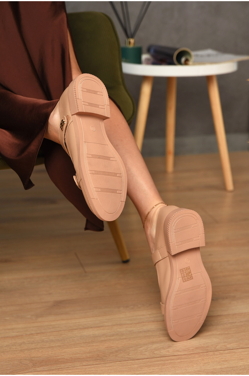 Туфлі жіночі бежевого кольору 78-2 204579