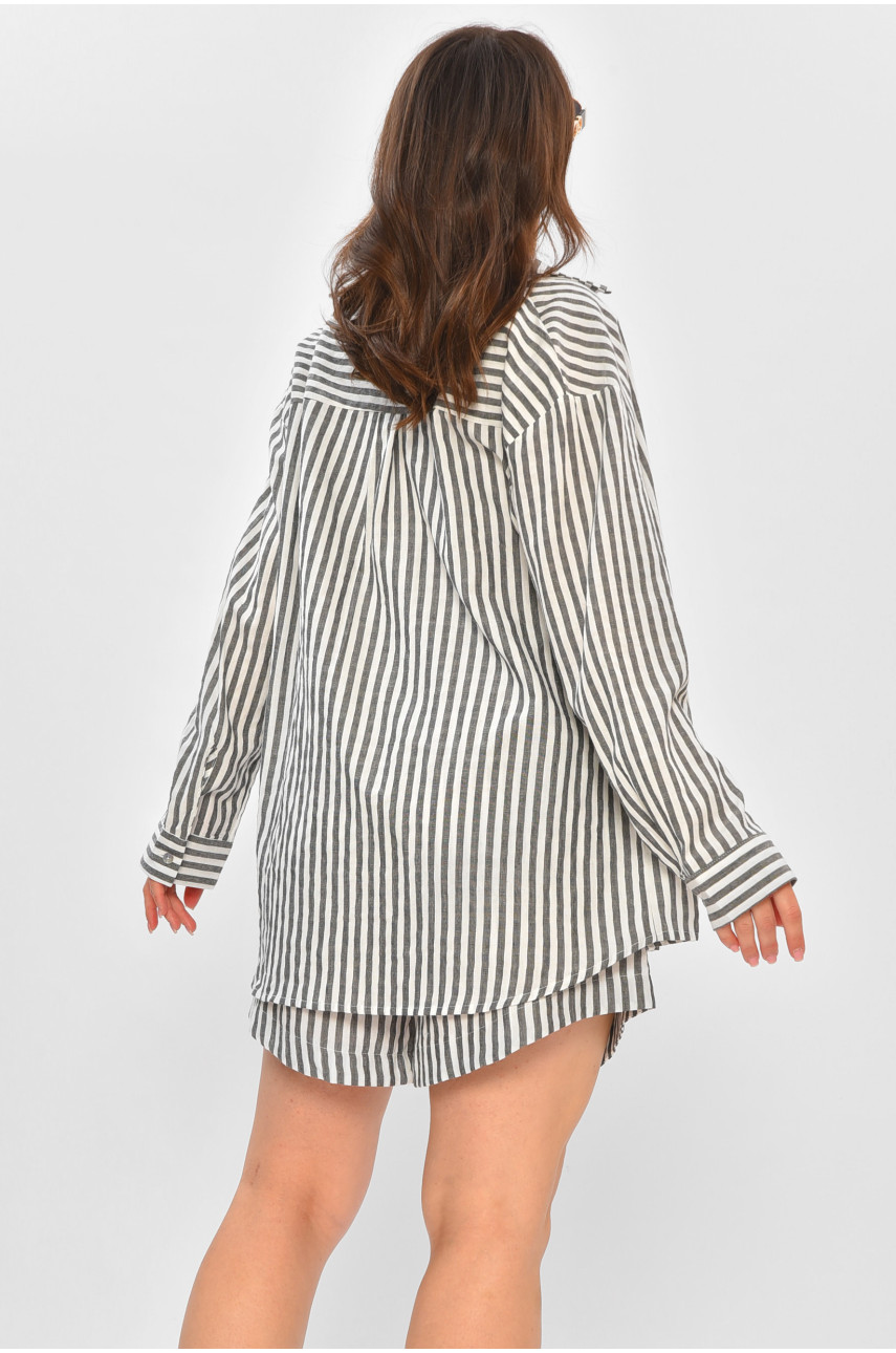 Костюм жіночий білого кольору з принтом 2720 204589