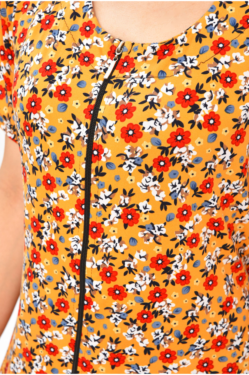 Халат женский батальный желтого цвета с принтом 1333 204594