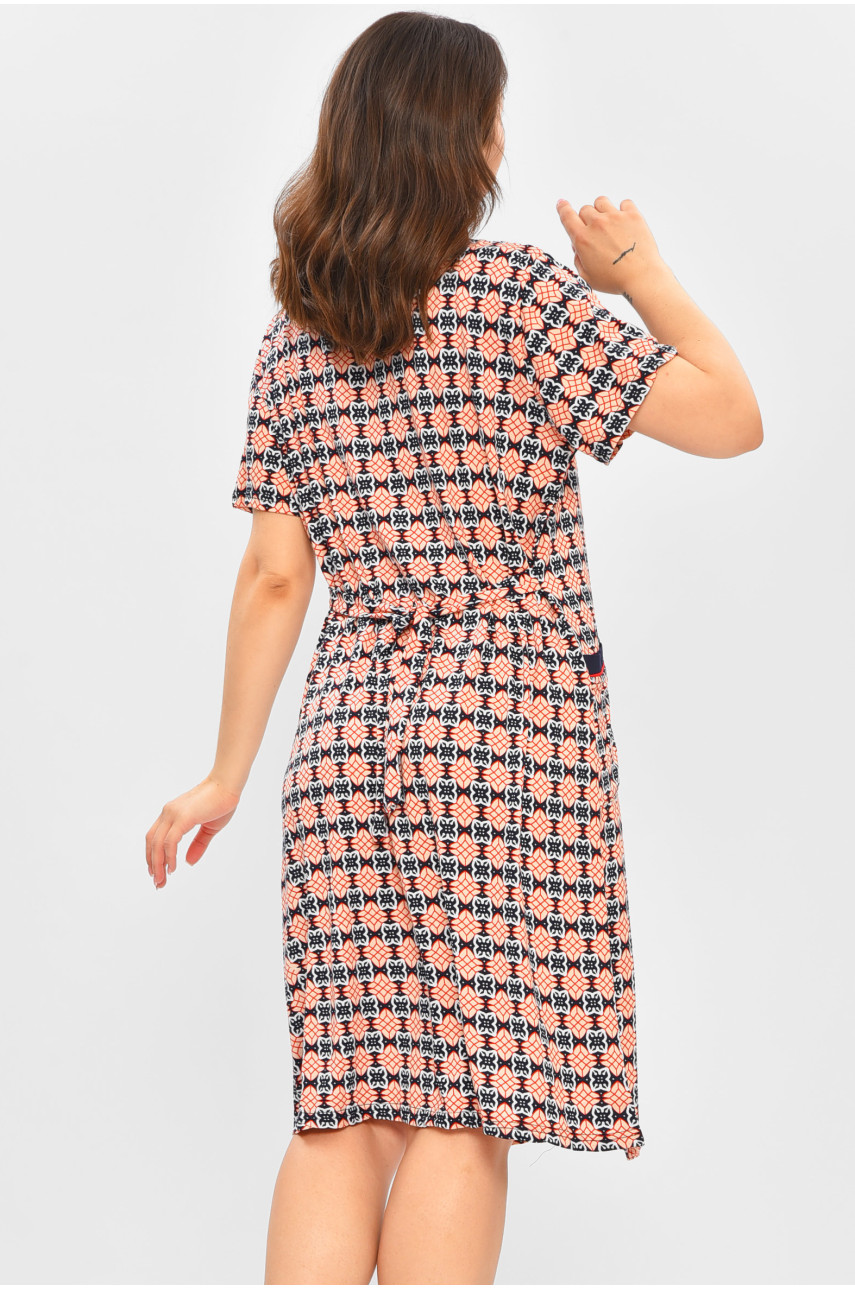 Халат женский батальный тёмно-синего цвета с принтом 1304 204596 Халат женский батальный тёмно-синего цвета с принтом 1304 204596