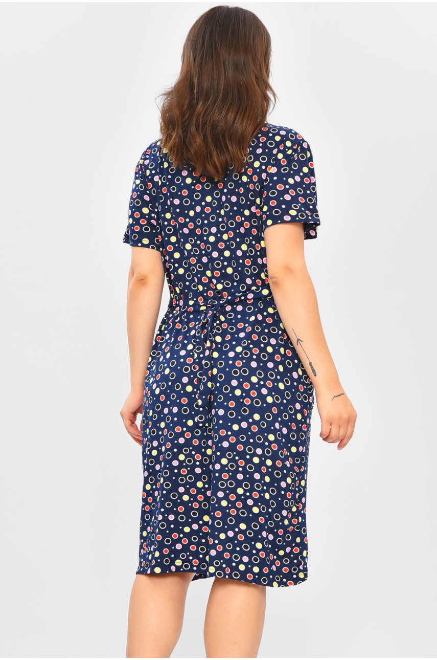 Халат женский батальный тёмно-синего цвета с принтом 1305 204597 Халат женский батальный тёмно-синего цвета с принтом 1305 204597