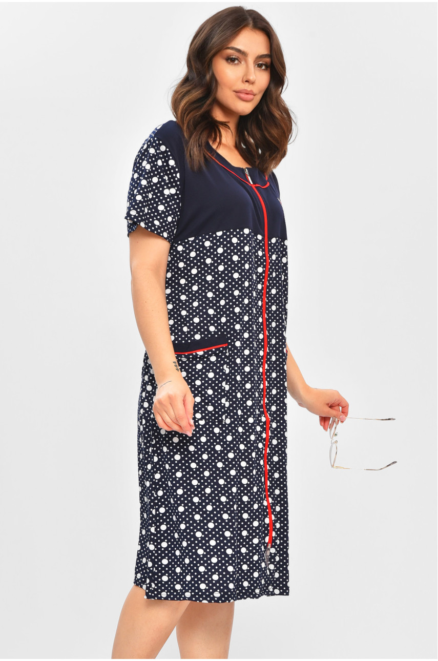 Халат женский батальный тёмно-синего цвета с принтом 1302 204598