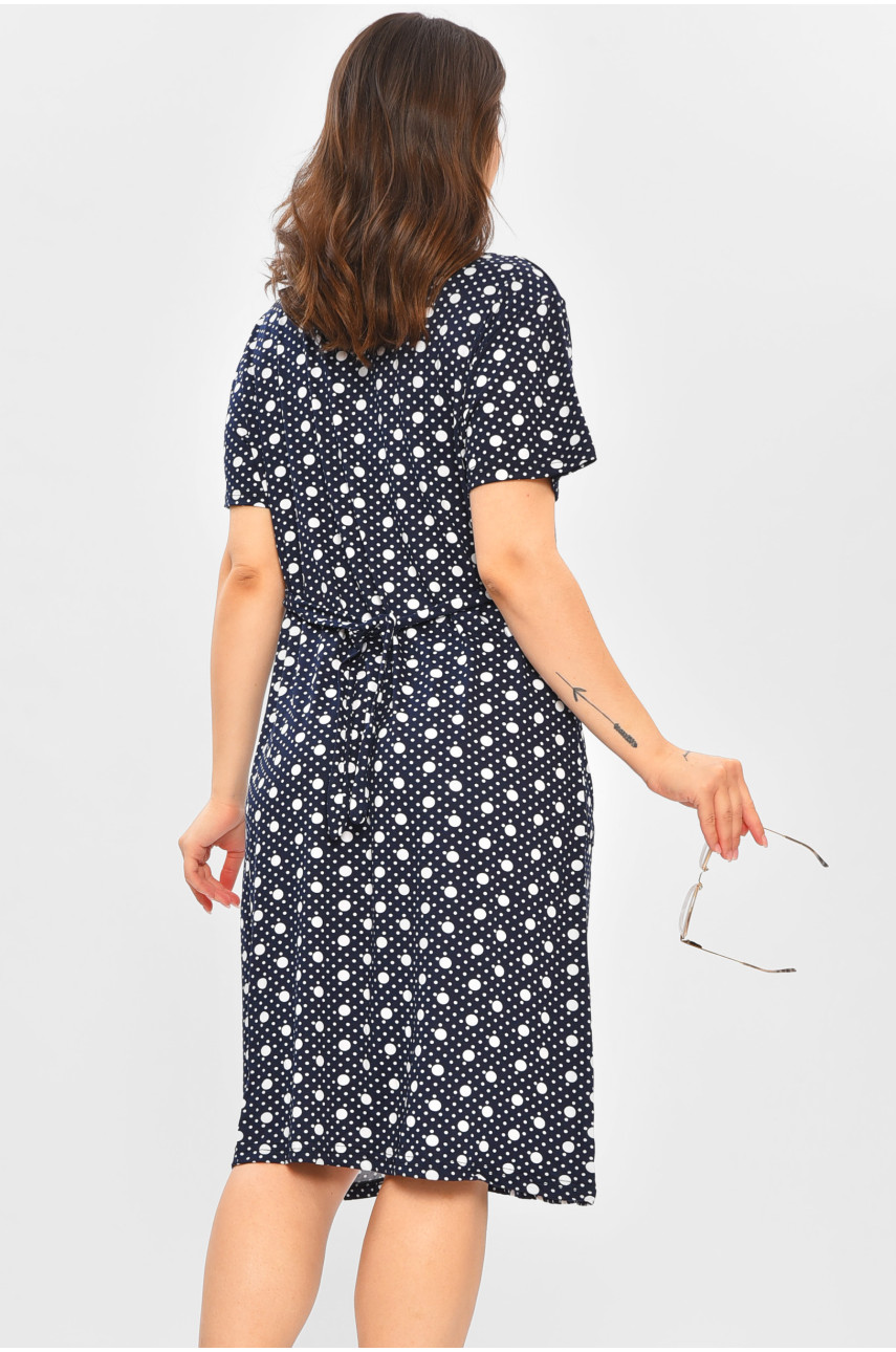 Халат женский батальный тёмно-синего цвета с принтом 1302 204598 Халат женский батальный тёмно-синего цвета с принтом 1302 204598