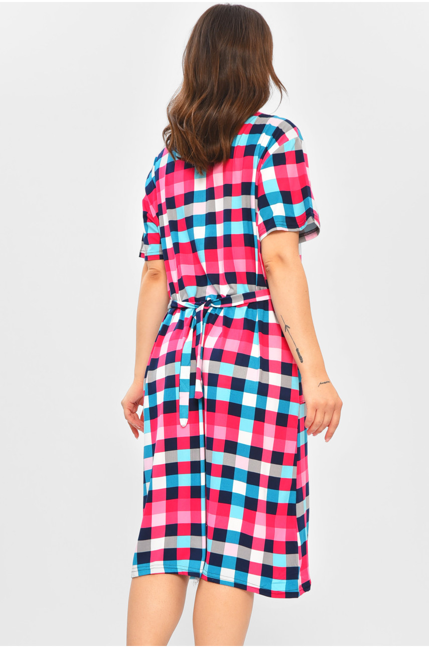 Халат женский батальный розового цвета с принтом 2317 204607 Халат женский батальный розового цвета с принтом 2317 204607