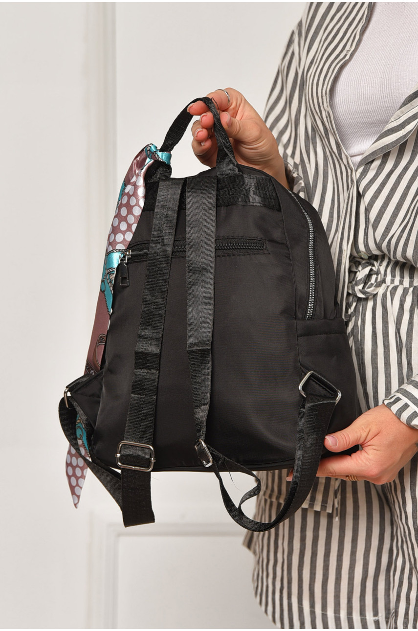 Рюкзак женский однотонный черного цвета 9974 204643