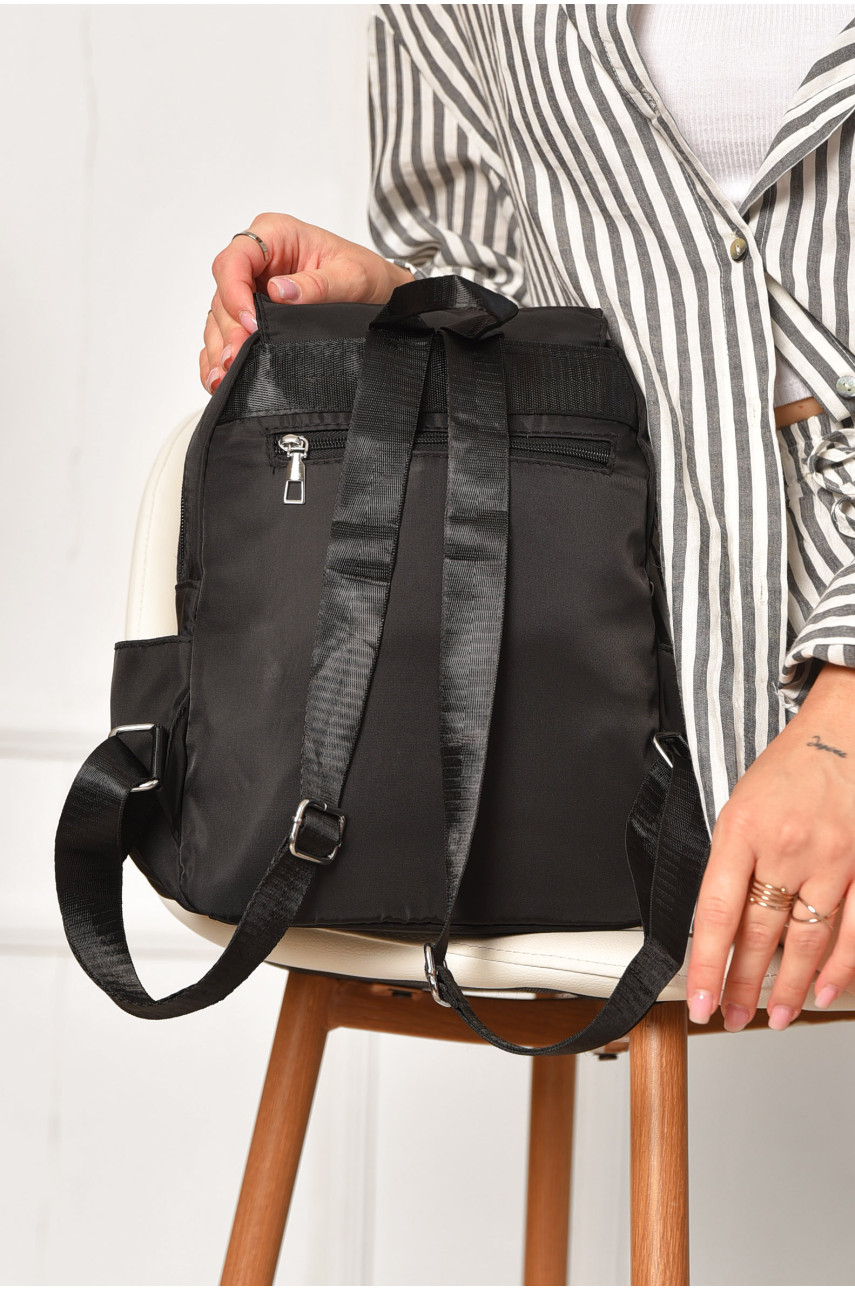 Рюкзак женский однотонный черного цвета 9980 204644