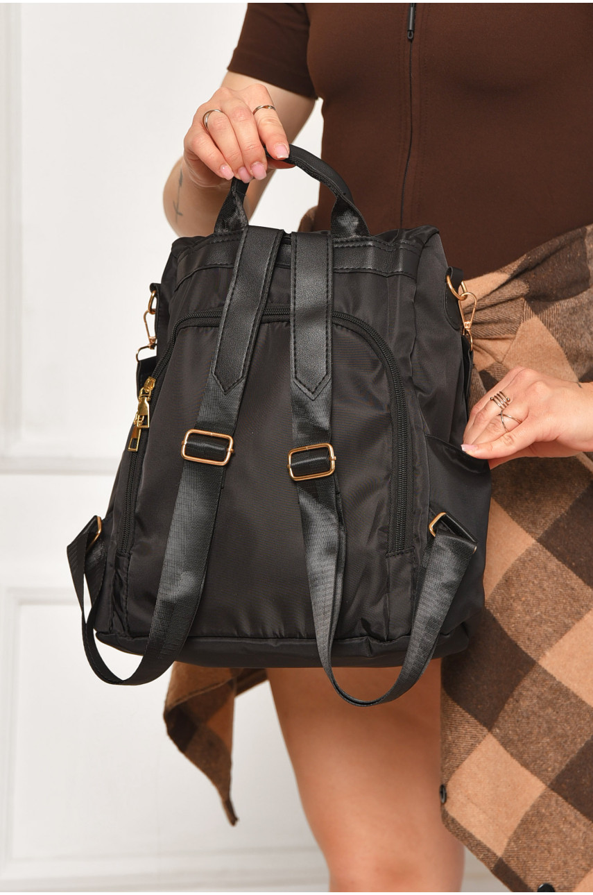 Рюкзак женский однотонный черного цвета 315 204651