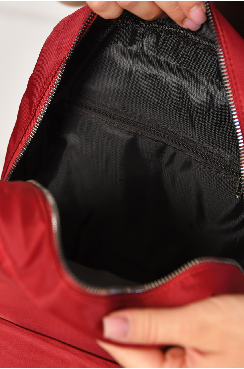 Рюкзак женский однотонный красного цвета 1360 204652