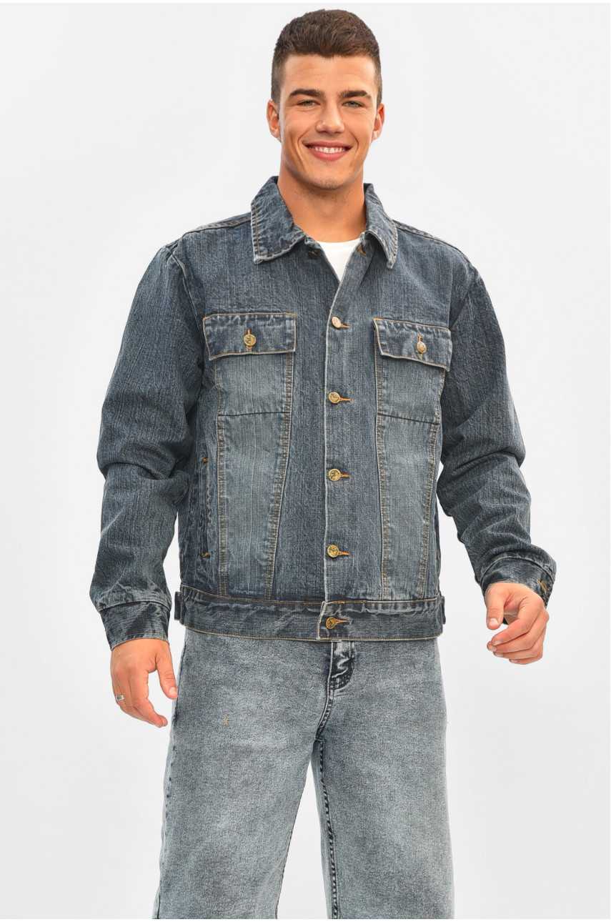 Джинсівка чоловіча синього кольору 962-1 204663