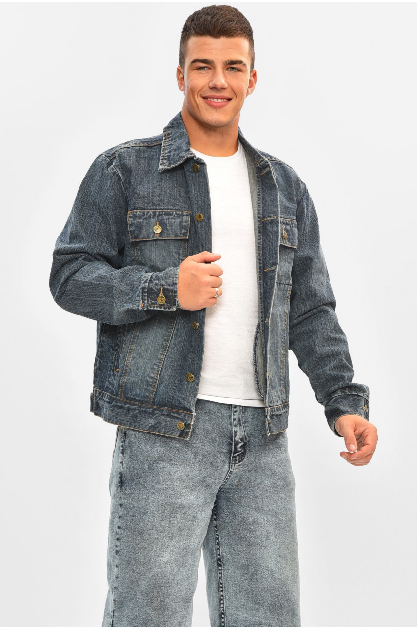 Джинсівка чоловіча синього кольору 962-1 204663
