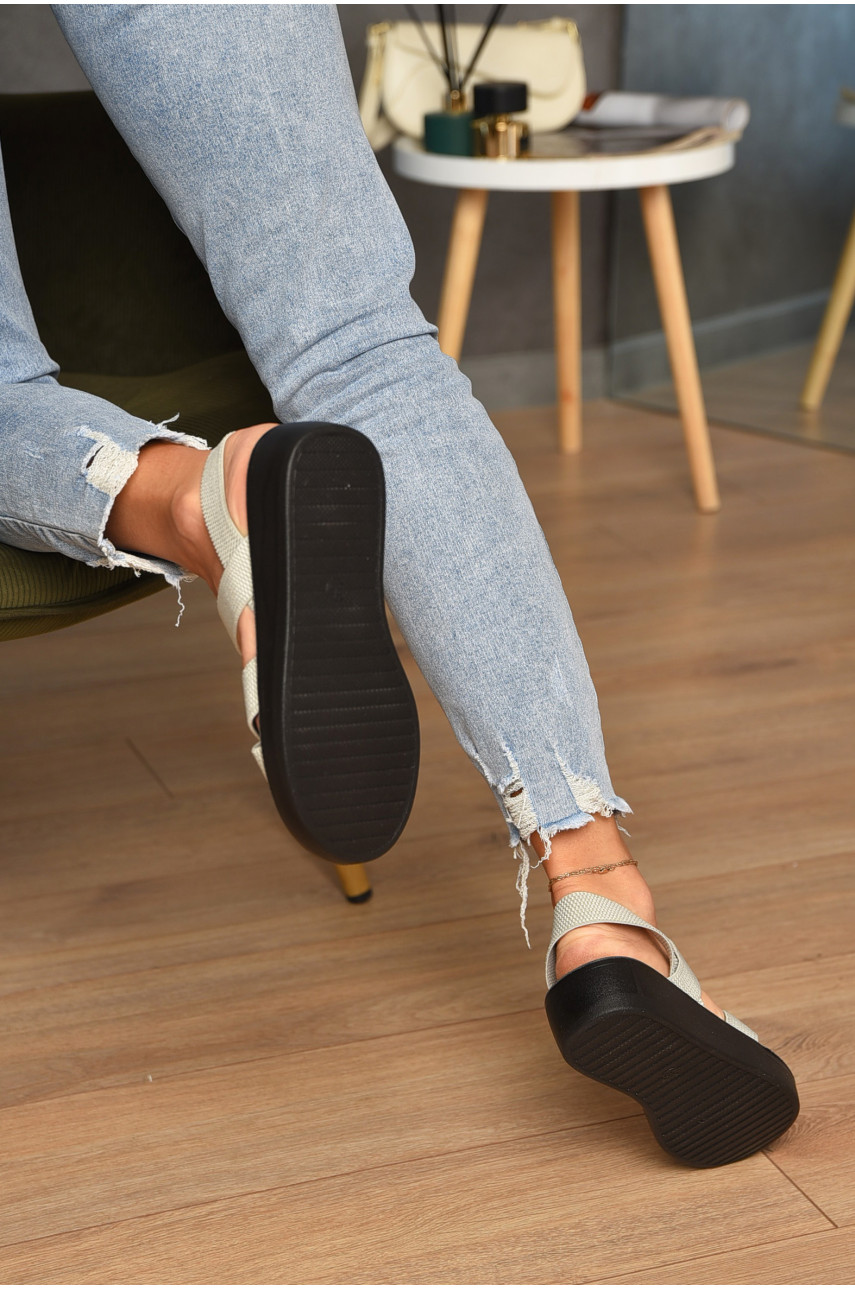 Босоніжки жіночі сірого кольору С24-4 204670